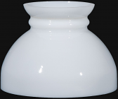 Plain Top White Hurricane Glass Lamp Shade 6" Fitter